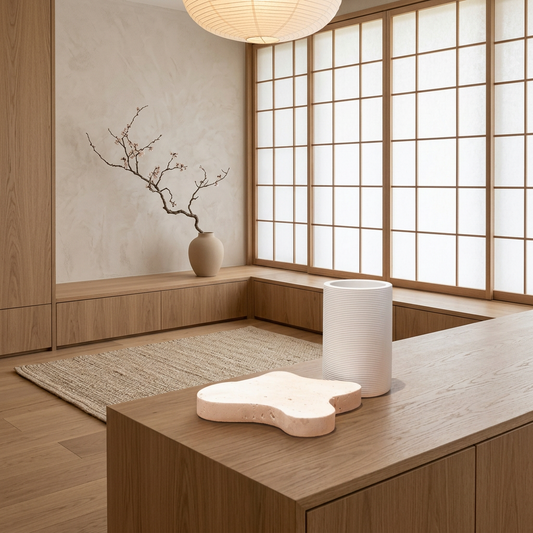 Maison Japandi — Tables en pierre naturelle