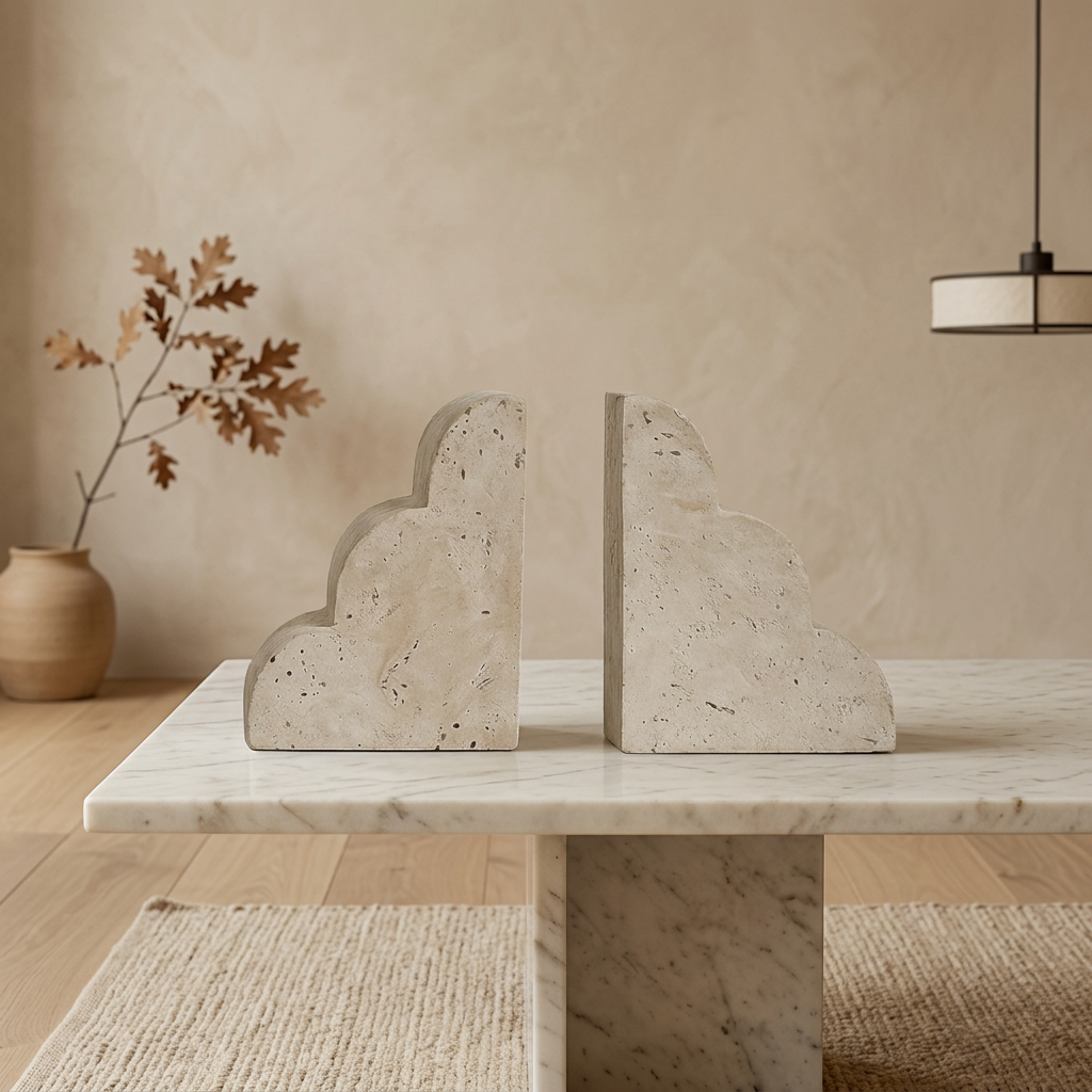 Maison Japandi — Tables en pierre naturelle