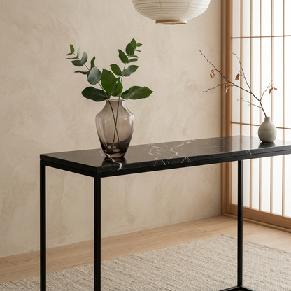 Console japandi Métal dans un intérieur japandi — Marbre | Maison Japandi