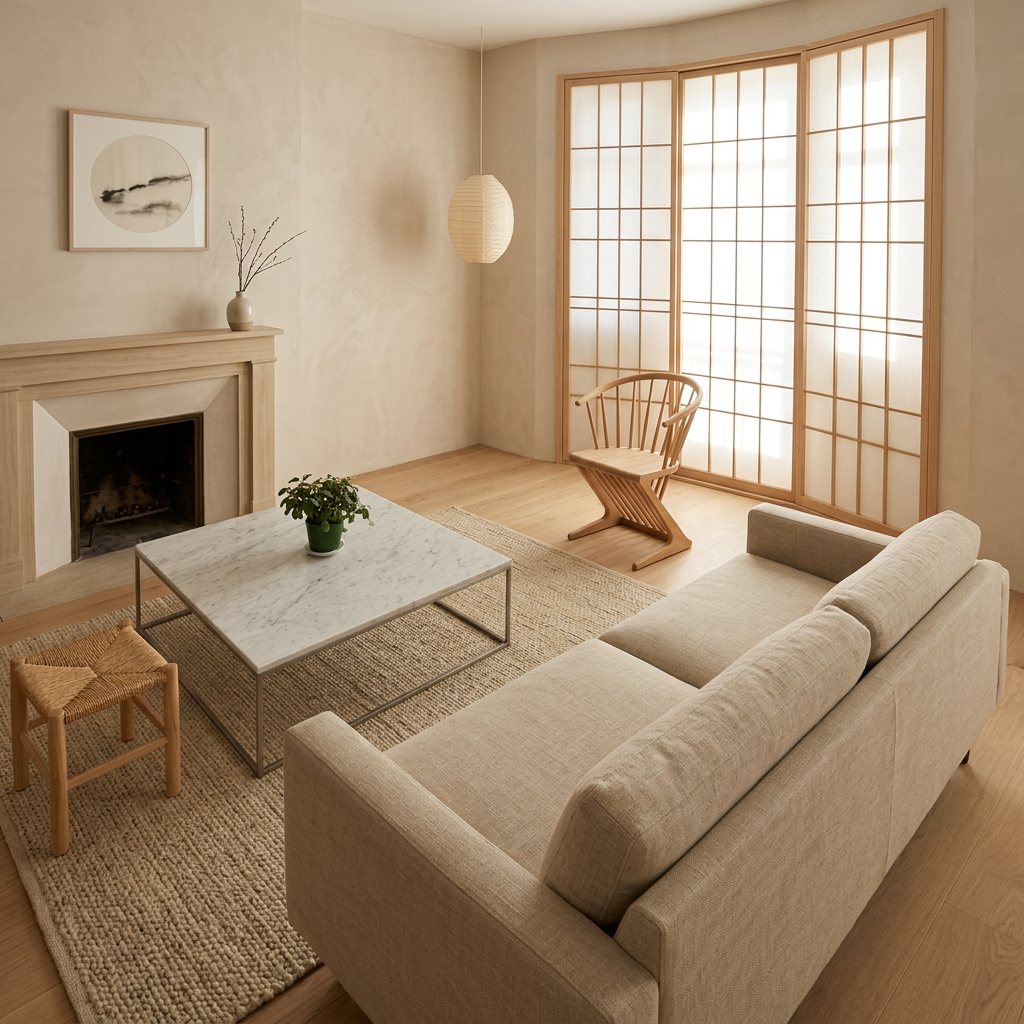 Structure table basse japandi Sei pierre naturelle | Maison Japandi