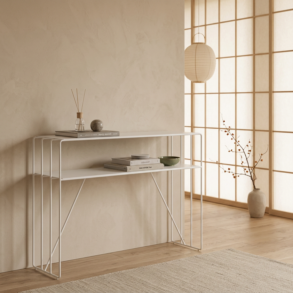 Structure console japandi Métal pierre naturelle | Maison Japandi