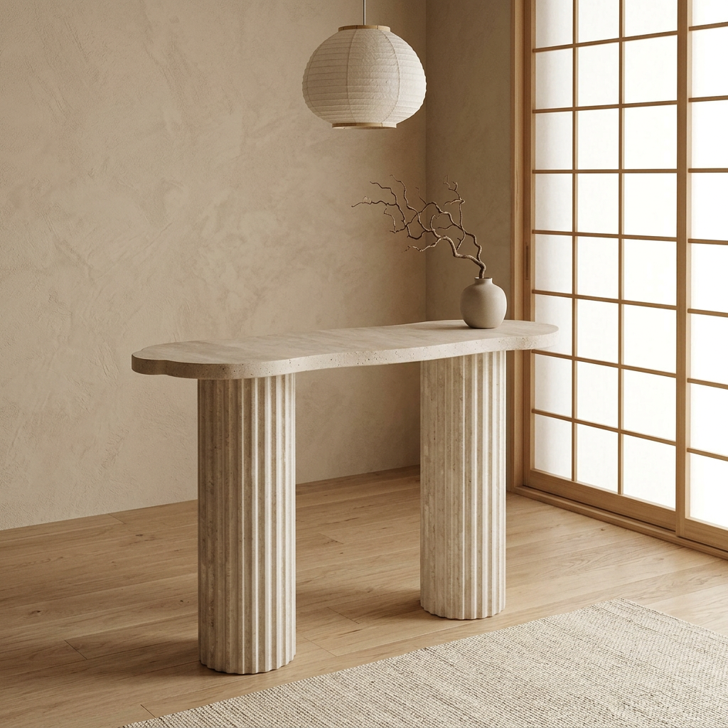 Structure console japandi Daichi pierre naturelle | Maison Japandi