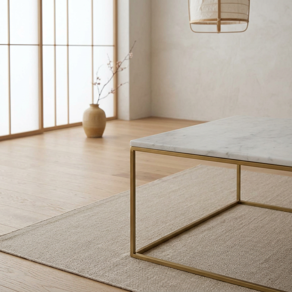 Structure table basse japandi Rindo pierre naturelle | Maison Japandi