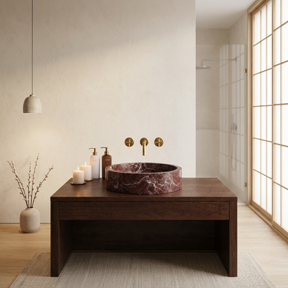 Vasque japandi en marbre — Maison Japandi
