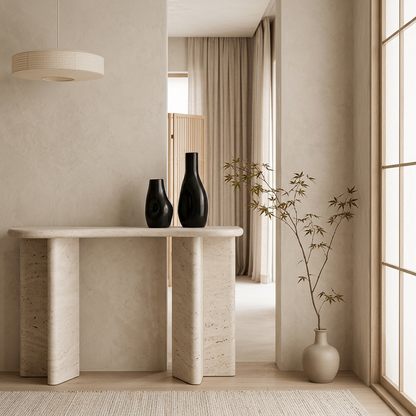 Console japandi Kumo dans un intérieur japandi — Travertin | Maison Japandi