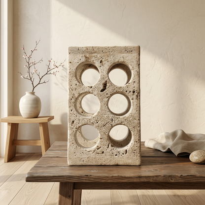 Maison Japandi — Tables en pierre naturelle