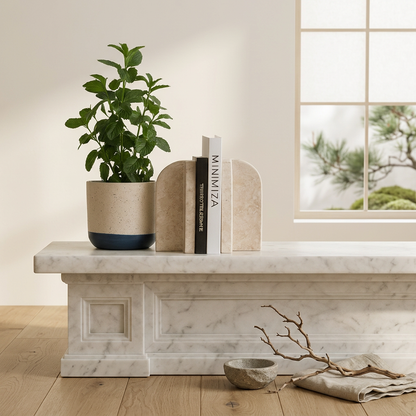 Maison Japandi — Tables en pierre naturelle