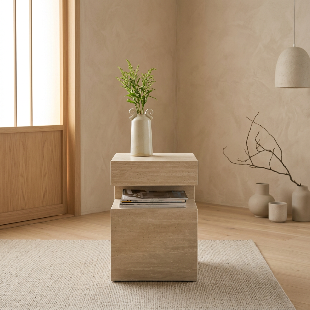 Structure table japandi pierre naturelle | Maison Japandi