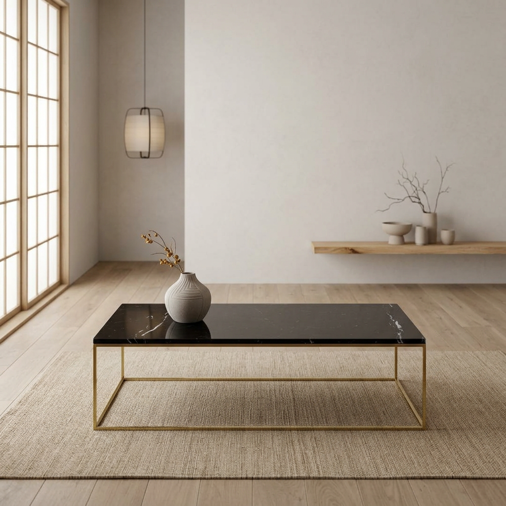 Structure table basse japandi Rindo pierre naturelle | Maison Japandi