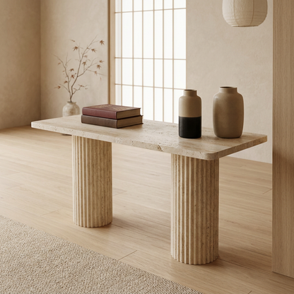 Console japandi Take dans un intérieur japandi — Travertin | Maison Japandi