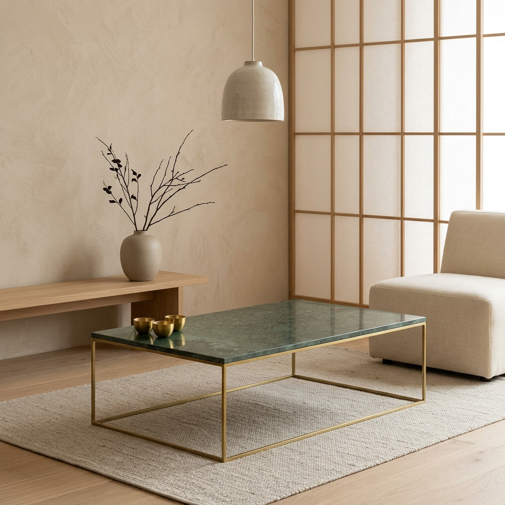 Structure table basse japandi Rindo pierre naturelle | Maison Japandi