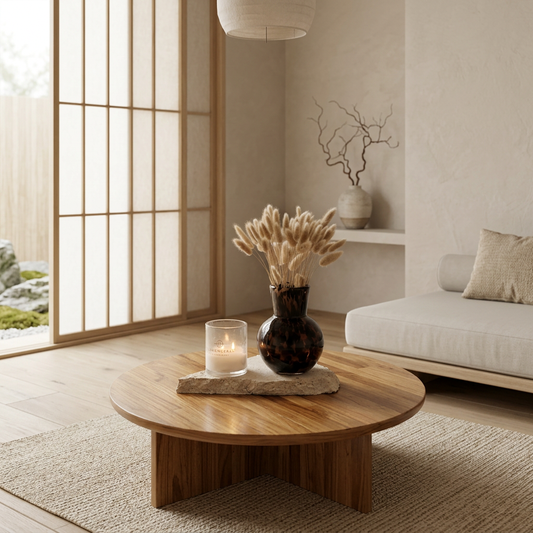 Maison Japandi — Tables en pierre naturelle