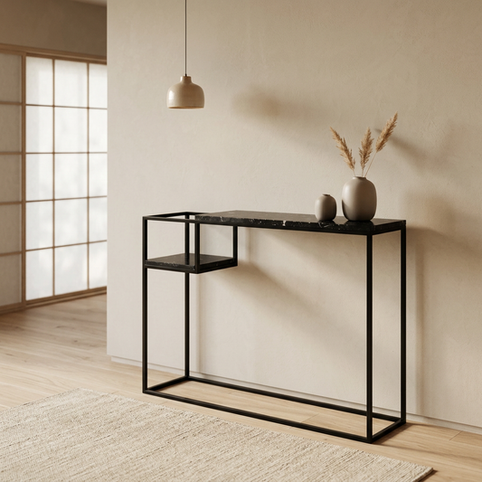 Console japandi Métal en marbre — Maison Japandi
