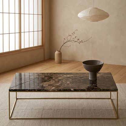 Structure table basse japandi Rindo pierre naturelle | Maison Japandi