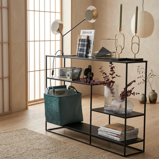 Console japandi Métal en pierre naturelle — Maison Japandi
