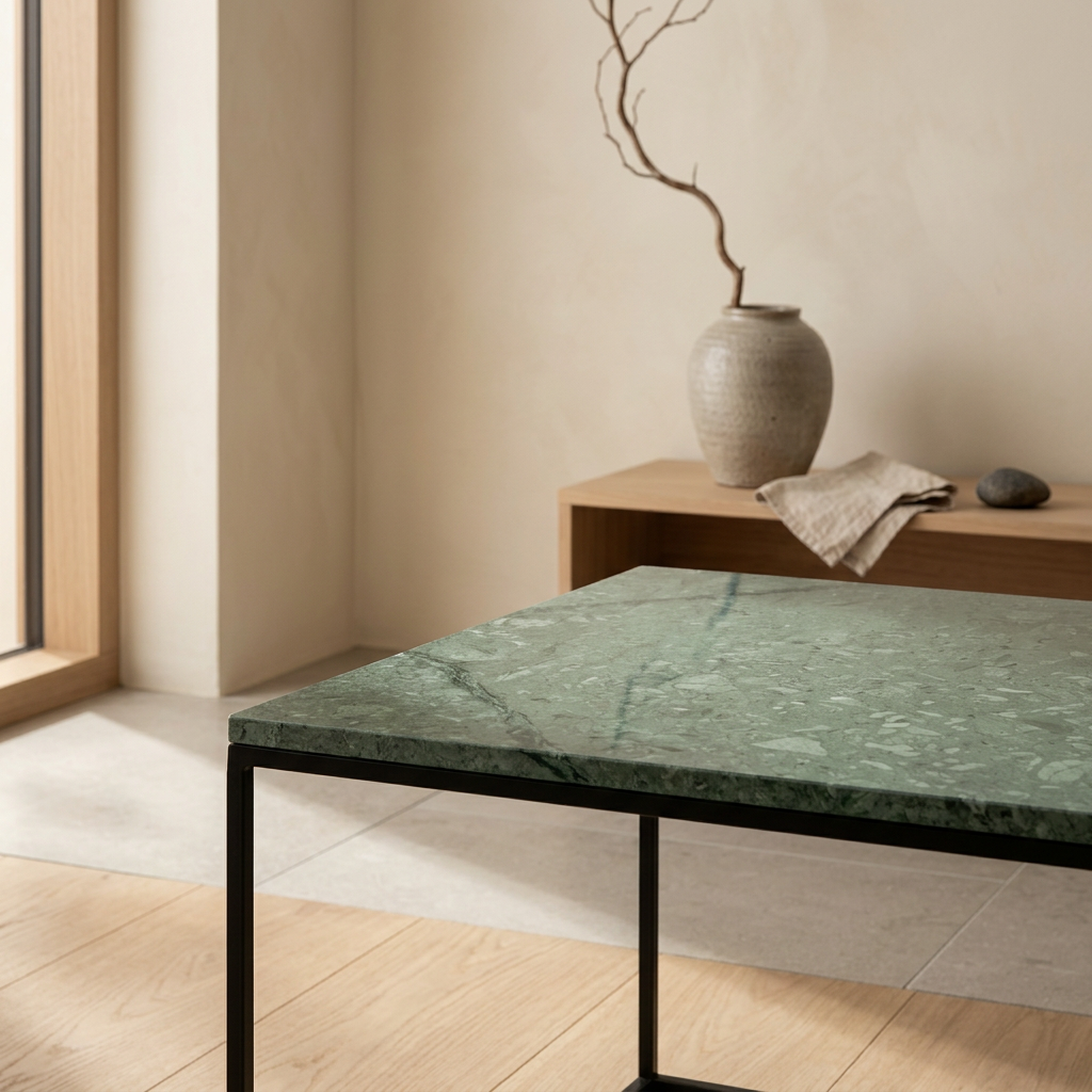 Structure table basse japandi Wabisabi pierre naturelle | Maison Japandi