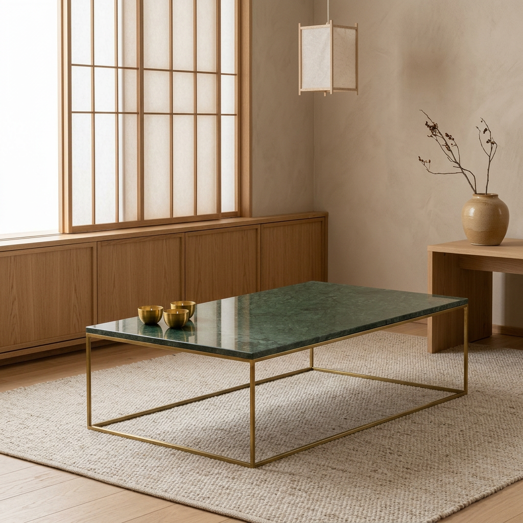 Structure table basse japandi Rindo pierre naturelle | Maison Japandi