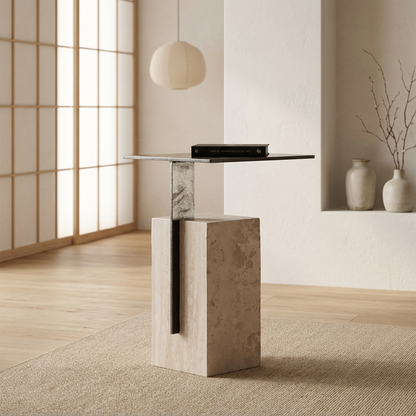 Table japandi dans un intérieur japandi — Travertin | Maison Japandi