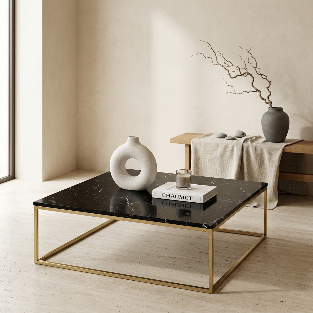 Structure table basse japandi Sei pierre naturelle | Maison Japandi