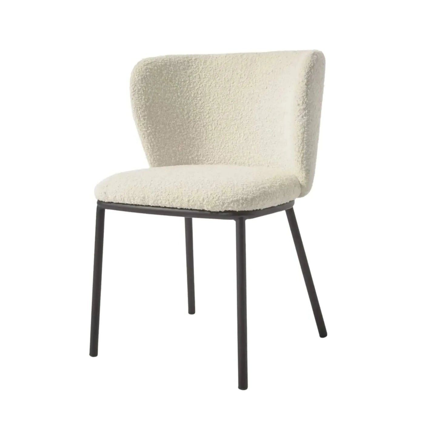 Japandi – Chaise Dag en Bouclette écrue – Élégance et confort moderne