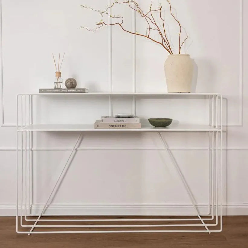 Console Japandi en Métal Rot – Minimalisme et Élégance Contemporaine