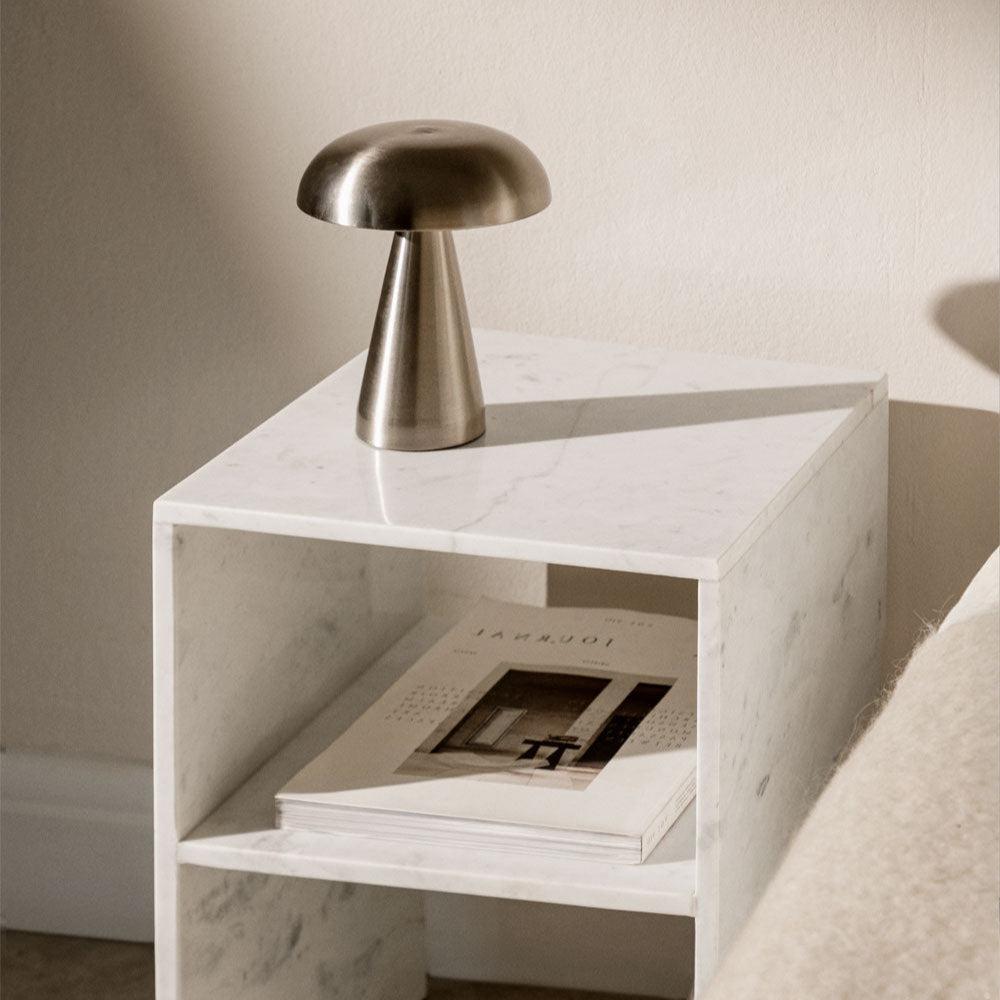 Tables de Chevet Carrées Japandi Marbre Blanc – Collection Oslo