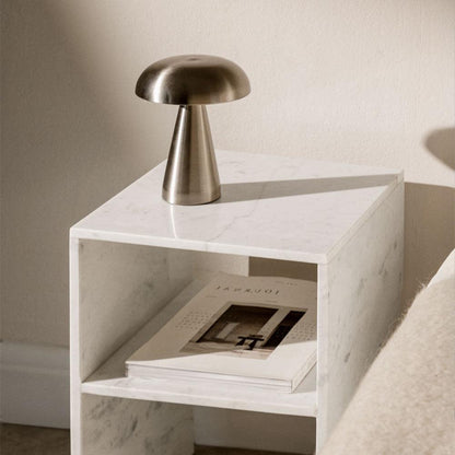 Tables de Chevet Carrées Japandi Marbre Blanc – Collection Oslo