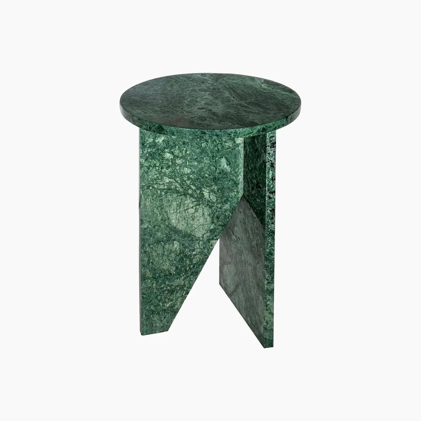 Table d'appoint Japandi Koe en Marbre Vert véritable – Design contemporain