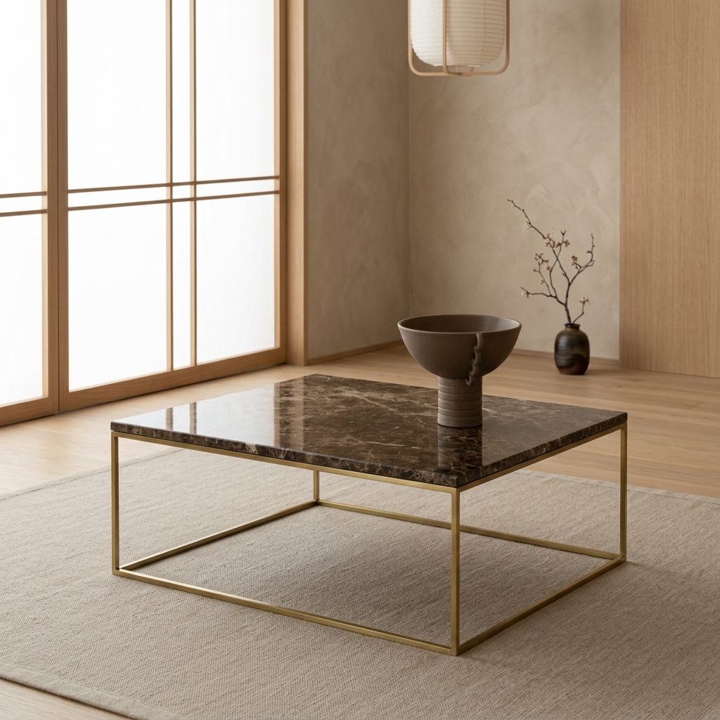 Structure table basse japandi Rindo pierre naturelle | Maison Japandi