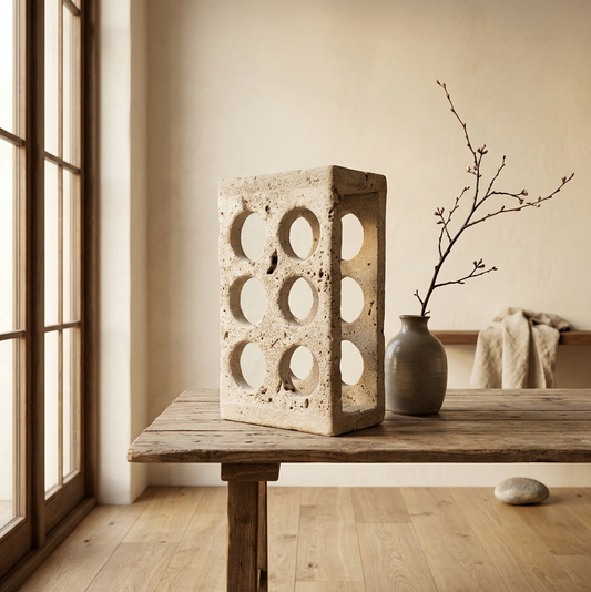 Maison Japandi — Tables en pierre naturelle