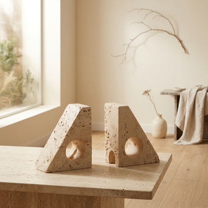 Maison Japandi — Tables en pierre naturelle