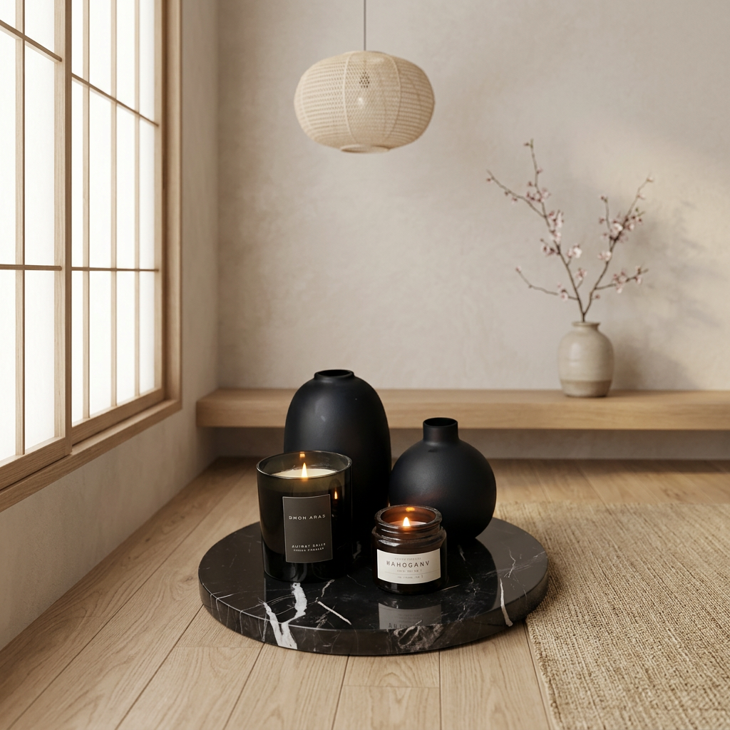 Maison Japandi — Tables en pierre naturelle