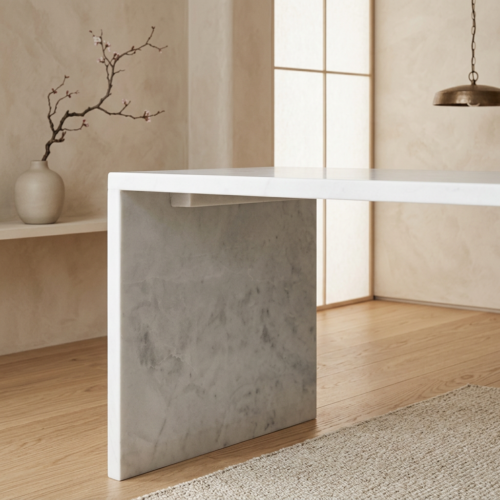 Structure table de chevet japandi Tables pierre naturelle | Maison Japandi