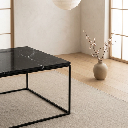 Structure table basse japandi Wabisabi pierre naturelle | Maison Japandi
