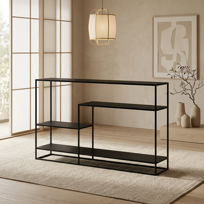 Structure console japandi Métal pierre naturelle | Maison Japandi