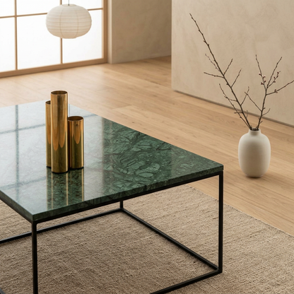 Structure table basse japandi Carrée pierre naturelle | Maison Japandi