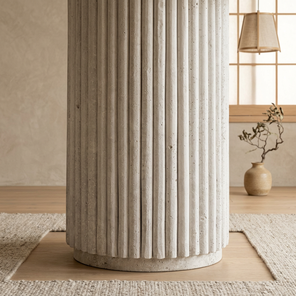 Console japandi dans un intérieur japandi — Travertin | Maison Japandi