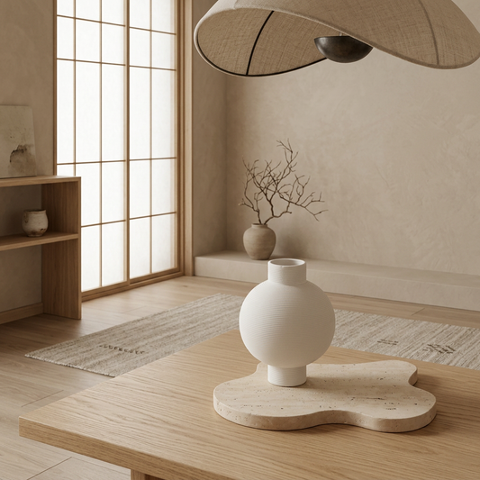 Maison Japandi — Tables en pierre naturelle