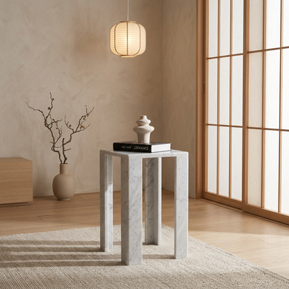 Table japandi en marbre — Maison Japandi