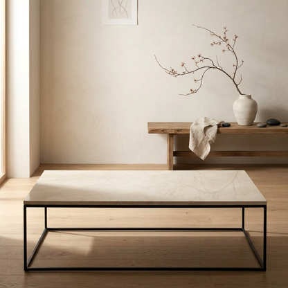 Structure table basse japandi Wabisabi pierre naturelle | Maison Japandi