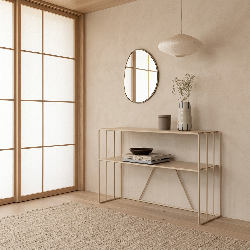 Structure console japandi Métal pierre naturelle | Maison Japandi