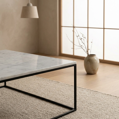 Structure table basse japandi Wabisabi pierre naturelle | Maison Japandi